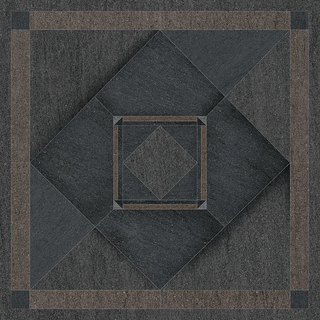Керамогранит Декор Базальто обрезной 80x80