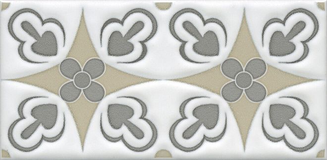 Керамическая плитка Декор Клемансо орнамент stg\a620\16000 7,4x15