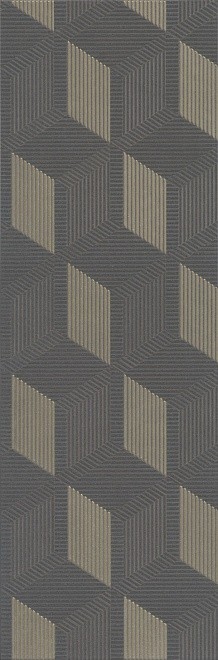 Керамогранит Декор Морандо серый темный обрезной 25x75