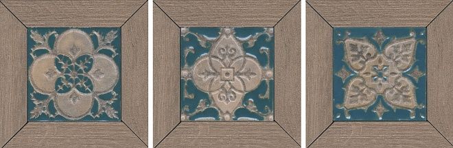 Керамогранит Декор Меранти пепельный мозаичный 13x13