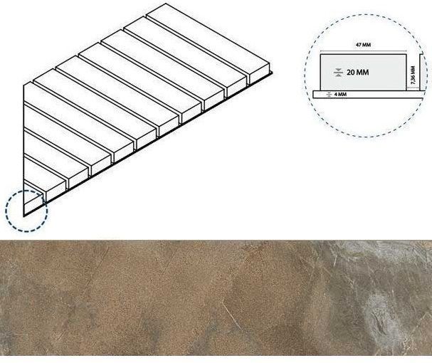 Керамогранит дарк решётка стрим 20 пр 25x60