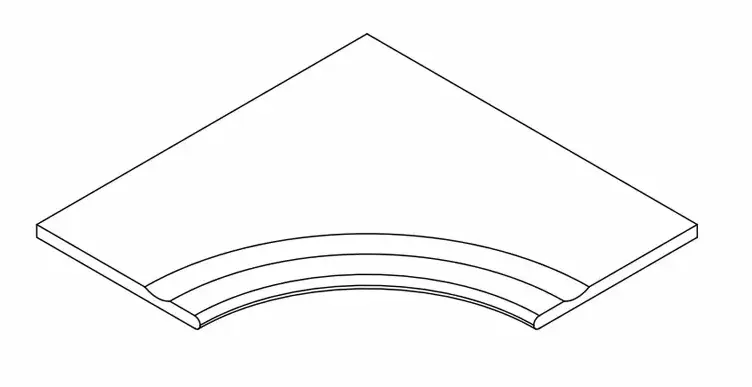 Бортик Италон Фоссил Дезерт с выемкой закругленный 620090001415 коричневый 30x120