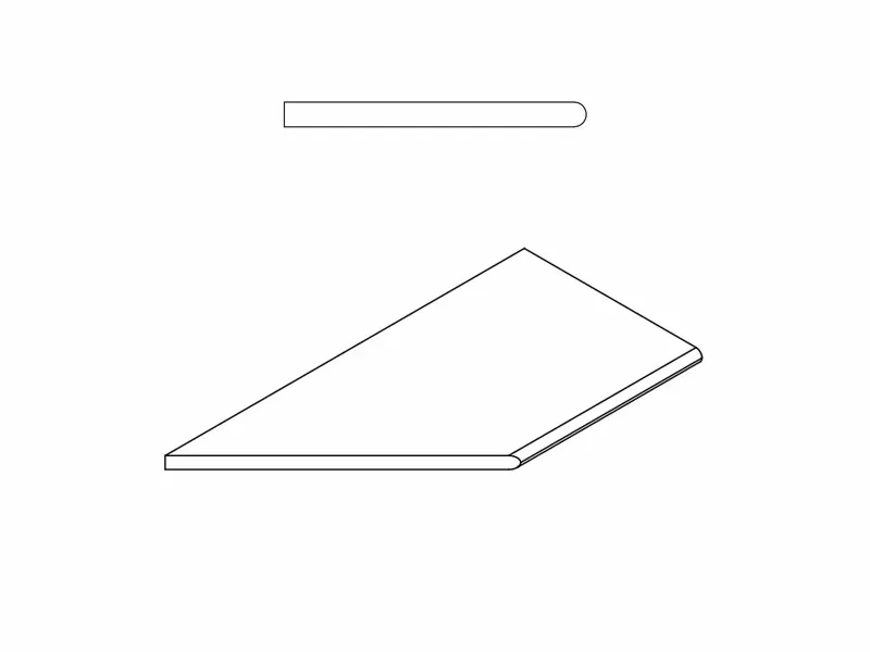 Бортик Италон Авангард x2 Пьюр закругленный левый 620090001167 серый 30x120