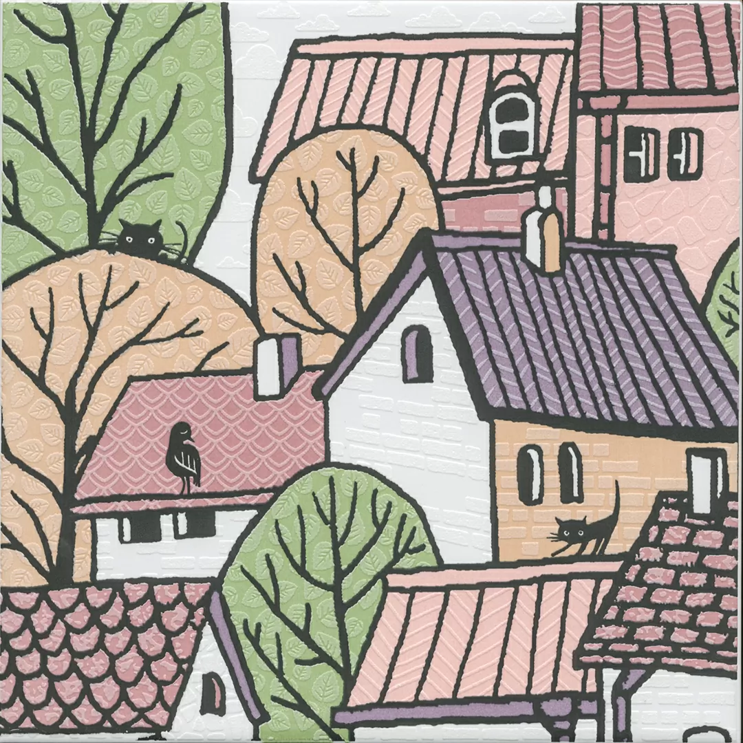 Керамическая плитка Декор kerama marazzi os\a225\5009 Городок 2 матовый 20x20