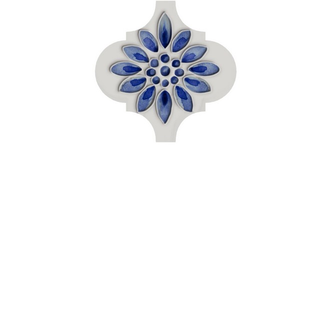 Керамическая плитка Декор Арабески Майолика 5 6,5x6,5