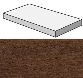 Ступени Оак Резерв Дарк Браун Угловая Левая 33x120