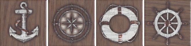 Керамогранит вставка марекьяро коричневый 33051\7 10x10