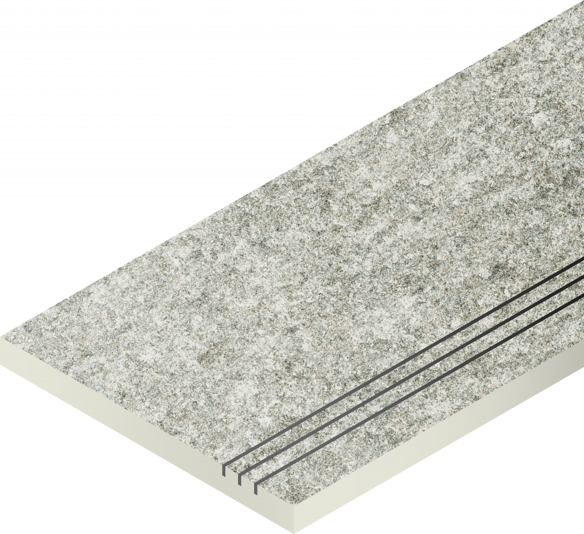 Керамогранит Бортик Нордика Айс грип правая 620090001056 серый 30x60