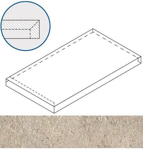 Ступени ДЕЗЕРТ Х2 СТУП.33x60 УГЛ.ЛЕВ 33x60