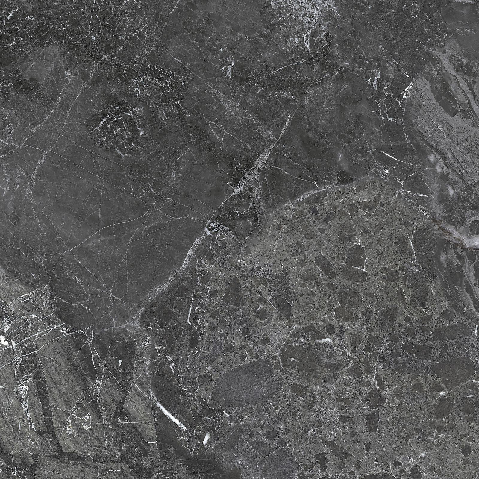 Керамогранит delacora Грейни Дарк 6060gry99m черный 60x60