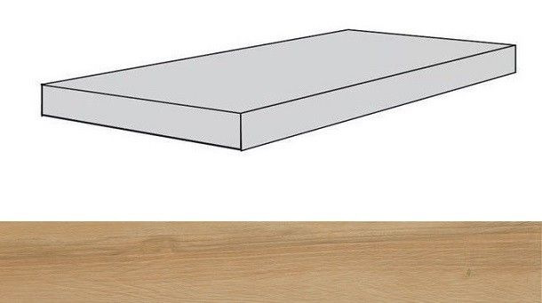 Ступени фрейм коньяк ступень угловая правая 33x120