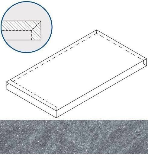 Ступени СИЛВЕР Х2 СТУП.33x60 УГЛ.ЛЕВ 33x60