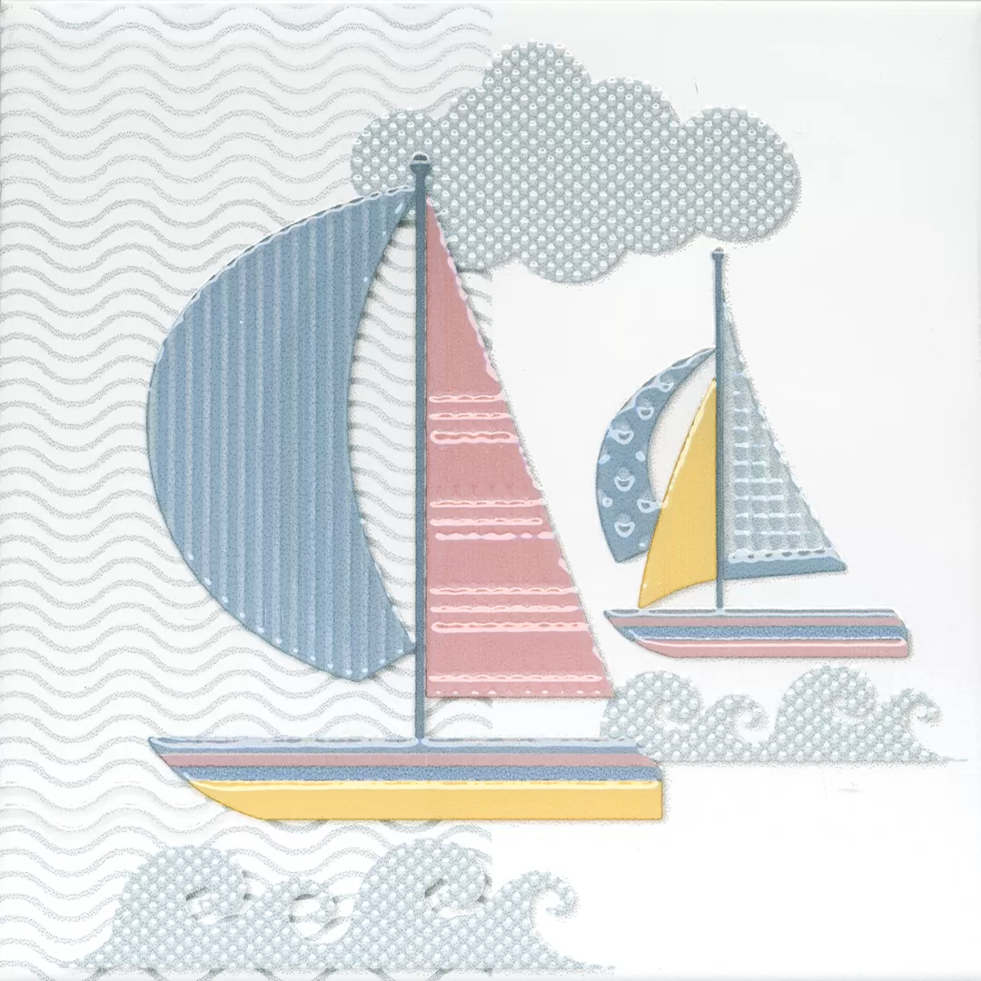 Керамическая плитка Декор kerama marazzi vt\a377\5009 Бон Вояж Парусник 20x20