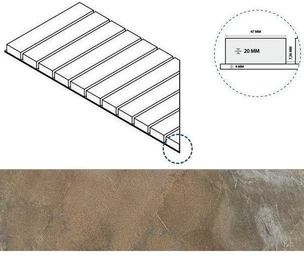 Керамогранит дарк решётка стрим 20 лев 25x60