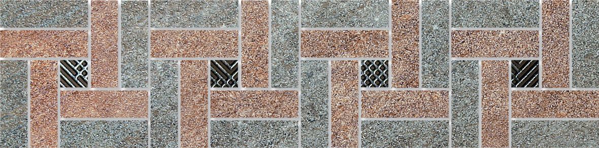 Керамогранит Бордюр Эйгер мозаичный 12,4x50,2