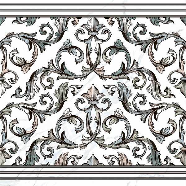 Керамогранит dec.cenefa malaquita blanco rect. 60x60