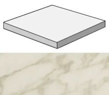 Ступени marvel royal calacatta scalino angolare 33x33