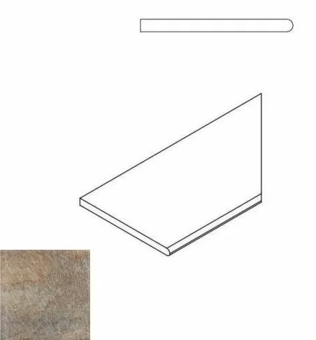 Керамогранит ЭМЕРАЛЬД БОРТИК 30x60 ЗАКРУГЛ.ПР 30x60