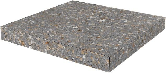 Ступени Ступень угловая клееная Терраццо коричневый 33x33