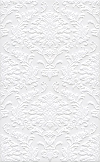 Керамическая плитка петергоф белый структура 25x40