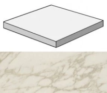 Ступени marvel royal calacatta scalino ang. lap. 33x33