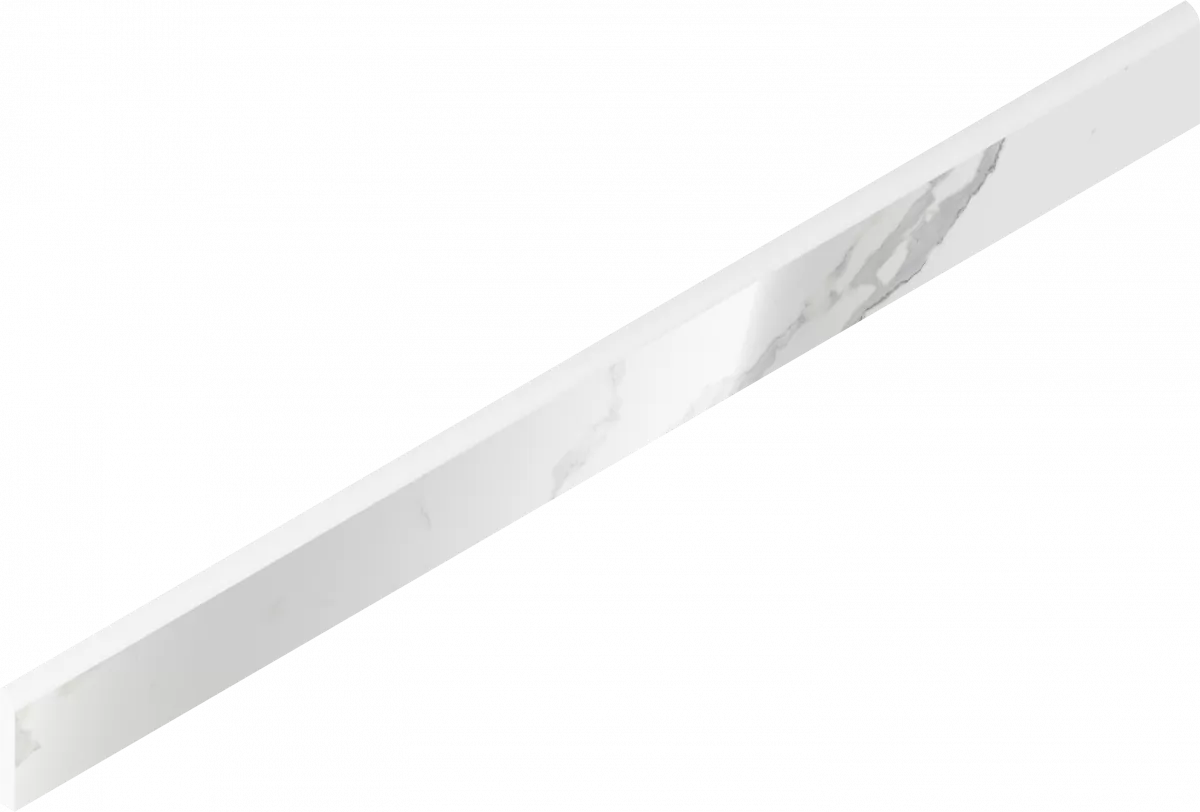 Плинтус Италон Стелларис Статуарио Уайт Люкс 610130007472 белый 7.2x80