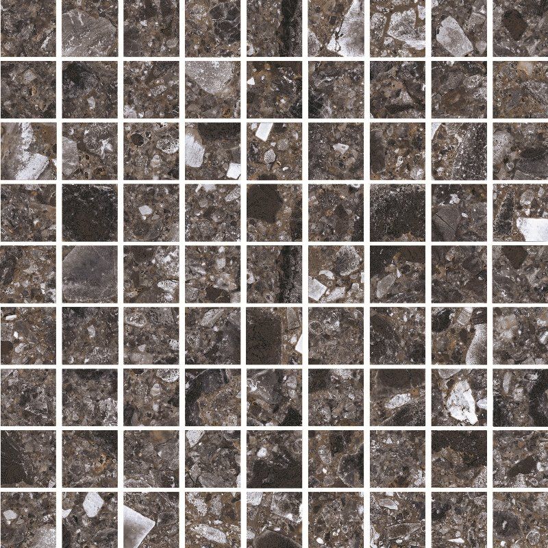 Мозаика terrazzo dark grey 30x30