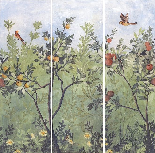 Керамическая плитка панно помпеи 75x75