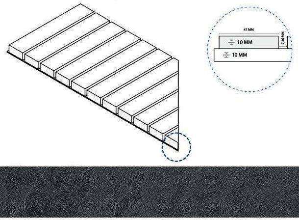 Керамогранит титанио решётка стрим 10 лев 25x60