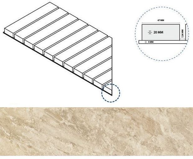 Керамогранит роуп решётка стрим 20 лев 25x60