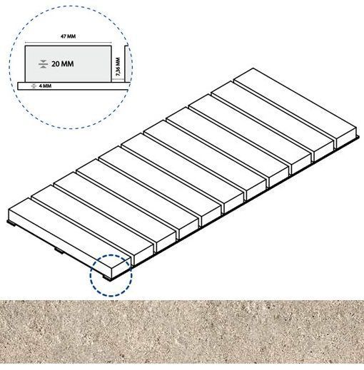 Керамогранит дезерт решётка стрим 20 25x60