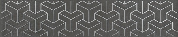 Керамогранит Бордюр Ломбардиа антрацит 5,4x25
