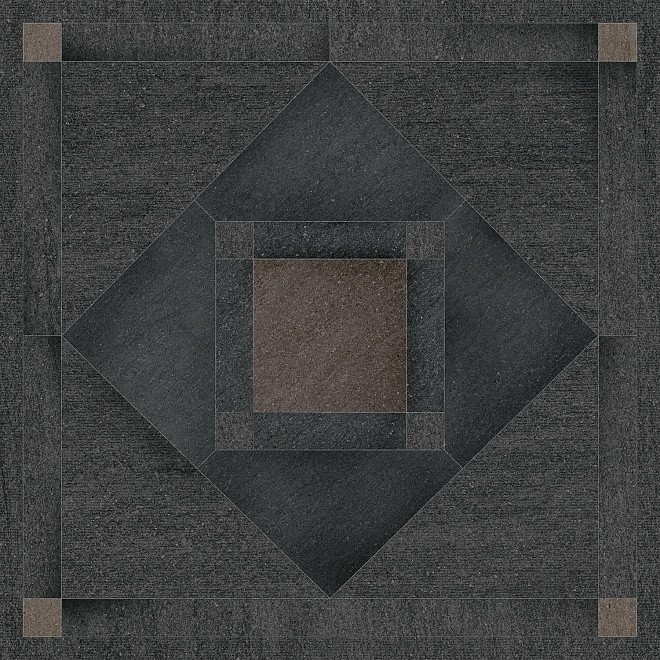 Керамогранит Декор Базальто обрезной 80x80