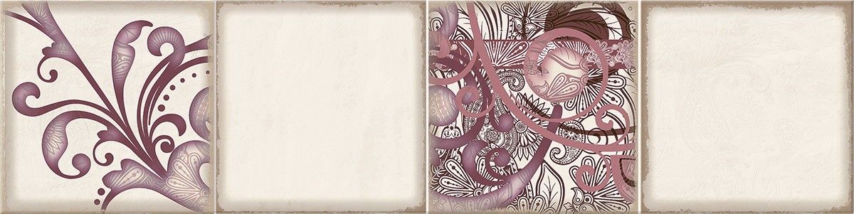 Керамическая плитка faenza wine ornament frise 1 15,6x63