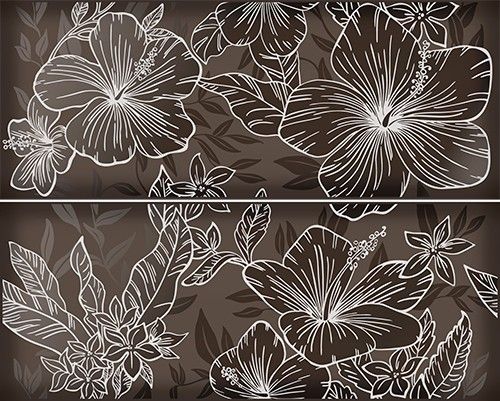 Керамическая плитка elissa marrone fiore 1c 40,2x50,5