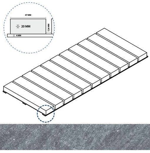 Керамогранит силвер решётка стрим 20 25x60