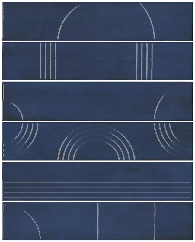 Керамическая плитка Панно kerama marazzi kmp3sta007rn6x Панно Мажорель синий темный глянцевый из 6 частей 28.5x36