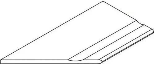 Бортик Италон Магма Фог с выемкой закругленный левый 620090001312 серый 30x120