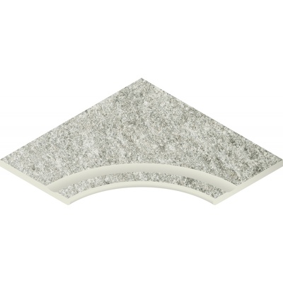 Керамогранит Бортик Нордика Айс с выемкой угловой закругленный 30 620090001047 серый 60x60