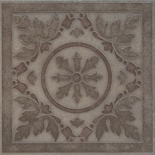 Керамогранит вставка принстаун коричневый 14,7x14,7