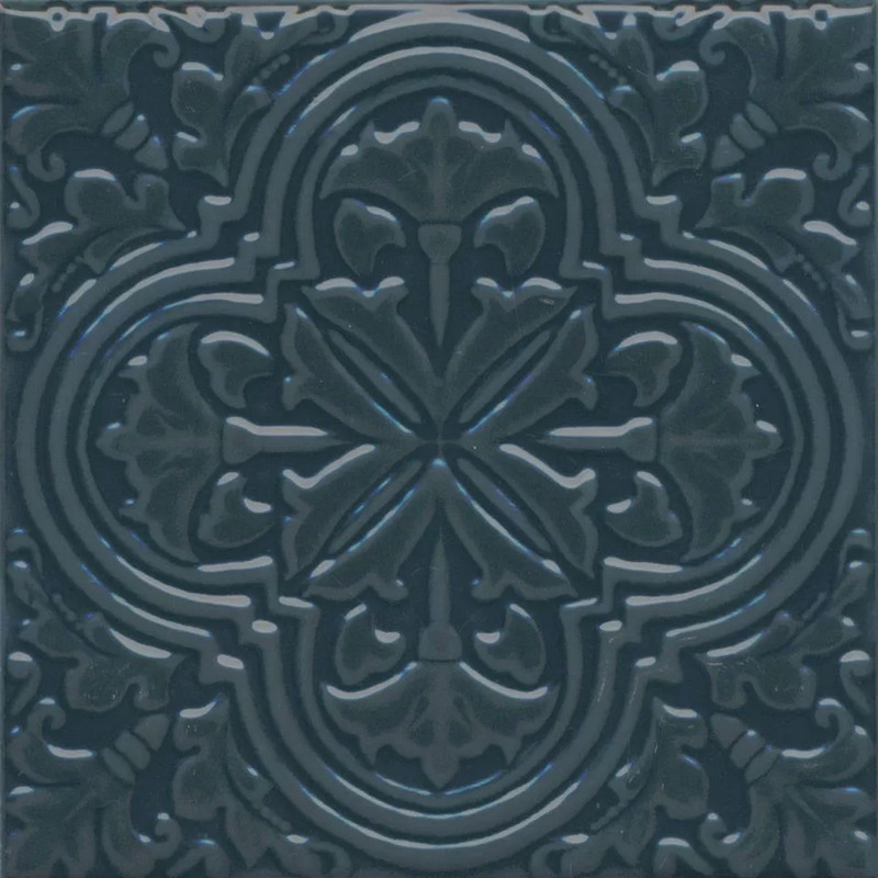 Керамическая плитка Декор kerama marazzi kmd3sta004bn Фес бирюзовый темный глянцевый 15x15