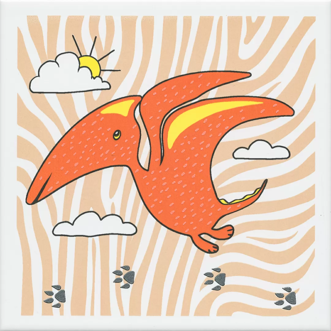 Керамическая плитка Декор kerama marazzi op\a229\5009 Динозаврики 4 матовый 20x20