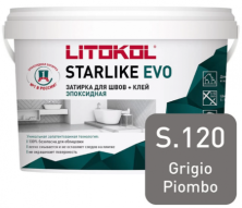 Затирка эпоксидная + клей Литокол STARLIKE EVO 1кг S.120 GRIGIO PIOMBO