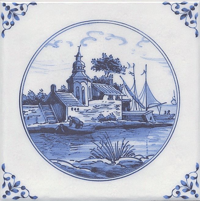 Керамическая плитка декор английский делфт вилла 20x20