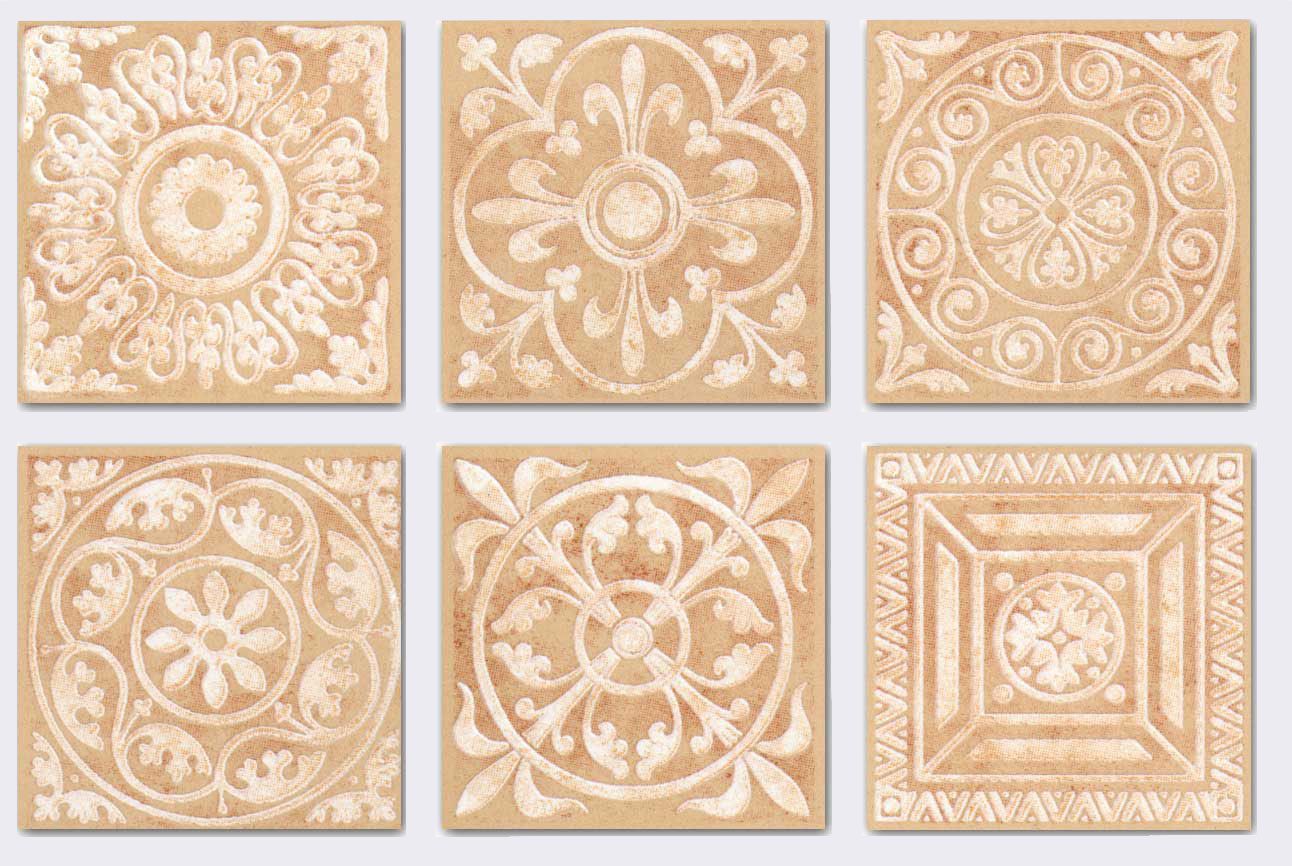 Керамогранит вставка сонет карамель 5x5