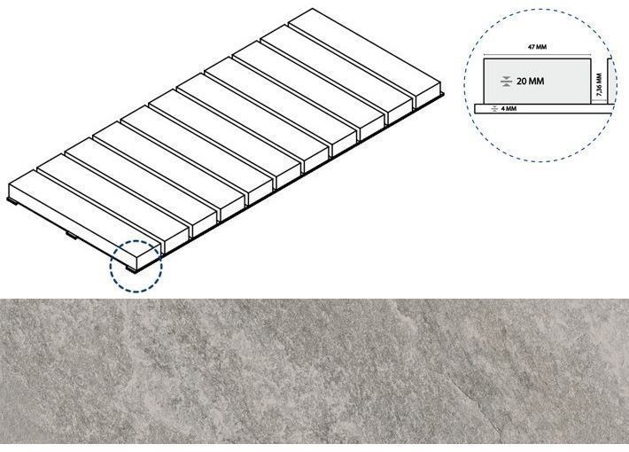 Керамогранит рок решётка стрим 20 25x60