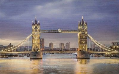 Керамическая плитка бридж синий декор 01 25x40