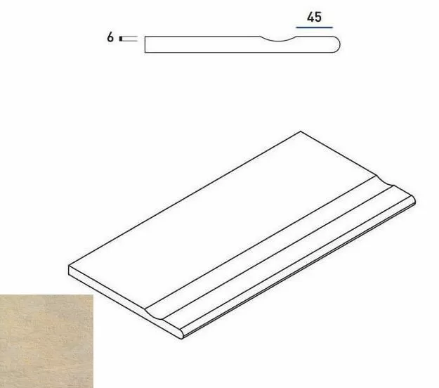Керамогранит СЭНД БОРТИК 30x60 С ВЫЕМКОЙ ЗАКРУГЛЁН 30x60