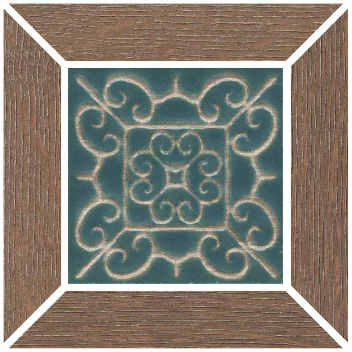 Керамическая плитка Вставка kerama marazzi id156 Тровазо наборный коричневый матовый 13x13