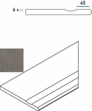 Керамогранит Бортик Италон discover x2 fume bordo svasato round dx правый 30x60 30x60